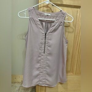 Maurices Mauve Zip-Front Blouse